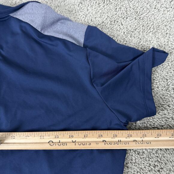 Adidas Polo Shirt Womens Large Navy Ultimate Heather UPF 50 Ritz Carlton - Picture 9 of 11